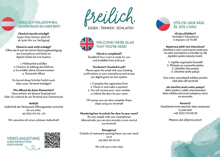 Freilich Essen Trinken Schlafen Digitaler Self Check In * Laa an der Thaya